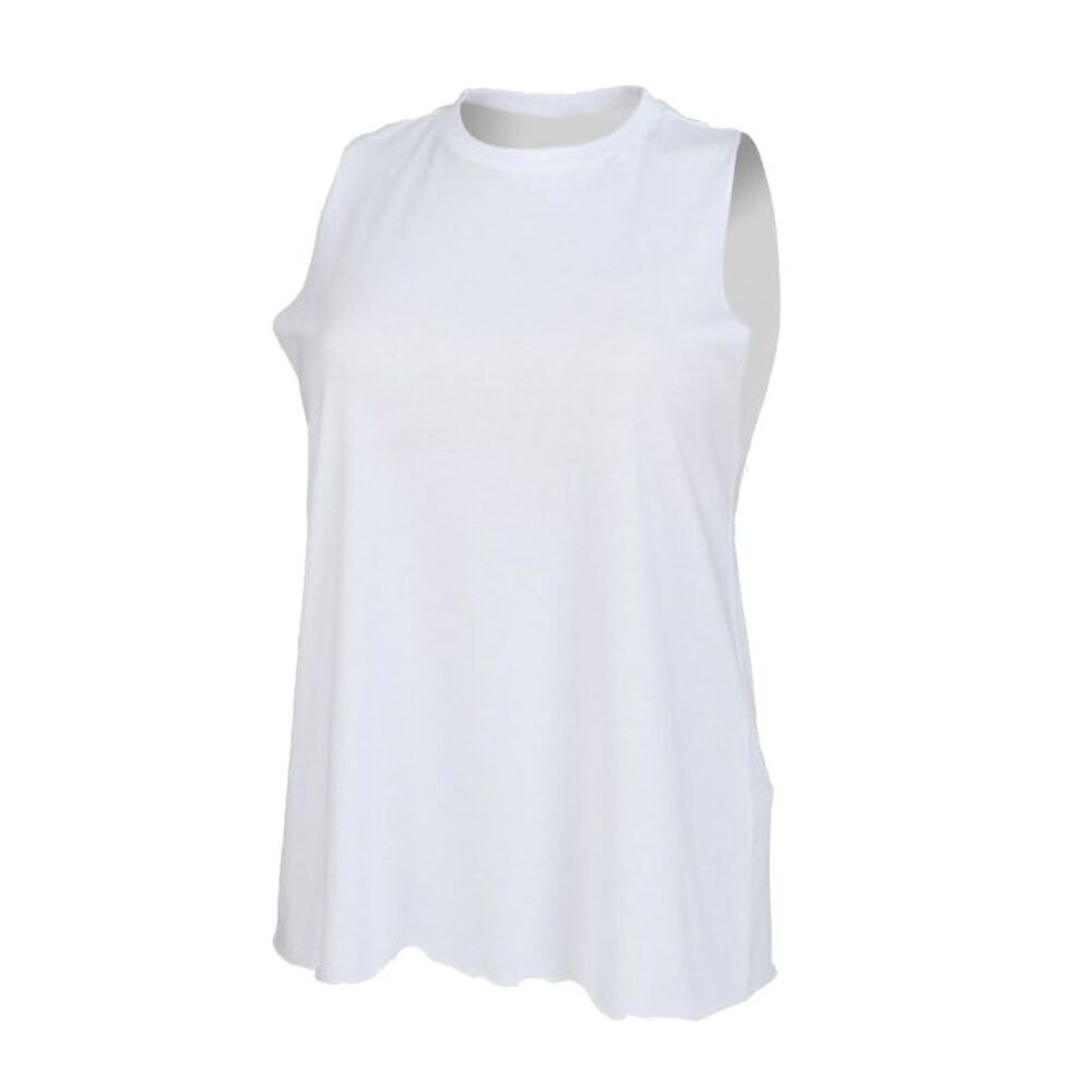 SF Womens /Ladies High Neck Sleeveless Basic Plain Vest / Workout Top /Tank Top